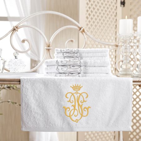 Set 4 Prosoape de Baie Yani Arma LUX 650gr/mp Extra SOFT - Albe - Imagine 8