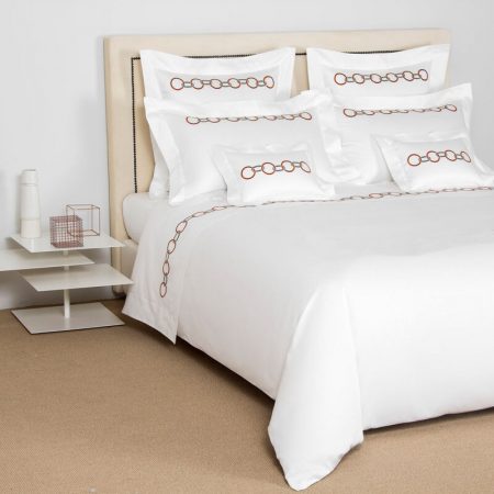 Lenjerie de pat matrimonială San Damièn Collection - Circles Luxury Embroidery (6 piese) - Imagine 3