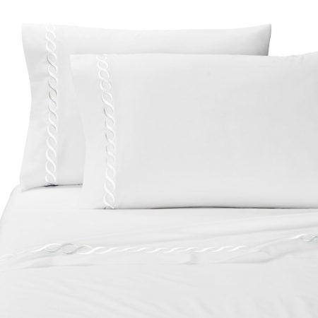 Lenjerie de pat matrimoniala Cable Luxury Embroidery (6 piese) - Imagine 6