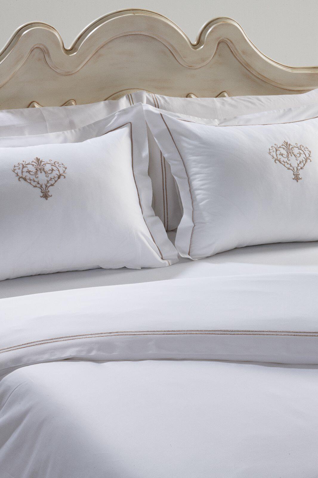lenjerie de pat luxury embroidery sferra embroidery Lenjerie de pat matrimonială Luxury Embroidery San Damièn Collection - Sferra - Lenjerii albe