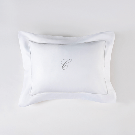 Set 2 Fețe de pernă Luxury Embroidery 50x70cm Chain Personal cu Monogramă - Imagine 5