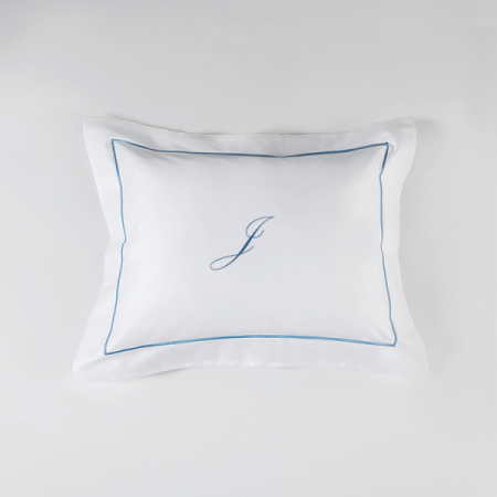 Set 2 Fețe de pernă Luxury Embroidery 50x70cm Chain Personal cu Monogramă - Imagine 17