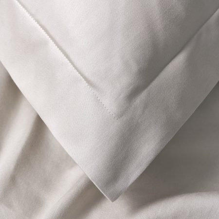 Lenjerie de pat Saten Light Grey 100% bumbac, densitate 300TC - Premium - Imagine 2