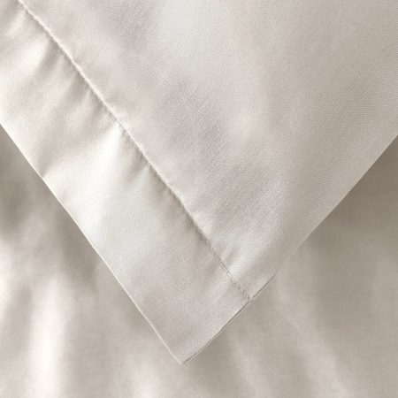 Lenjerie de pat Saten Beige 100% bumbac, densitate 300TC - Premium - Imagine 3