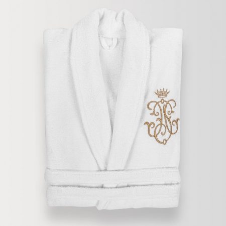 halat de baie lux brodat yani arma broderie Halat de baie velur bumbac Yani Arma Collection - LUX - Imagine 2