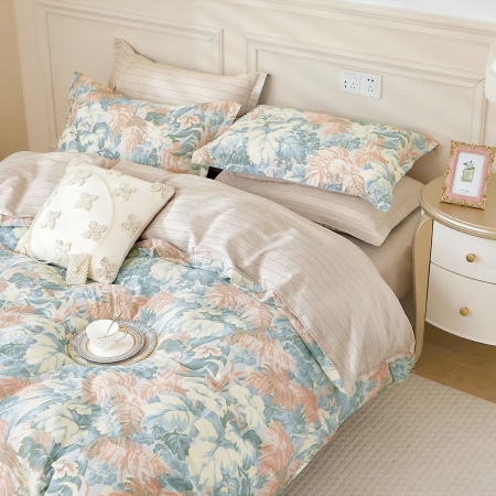 Lenjerie de pat Satin Anthracite 100% bumbac, densitate 300TC - Premium - Lenjerii colorate