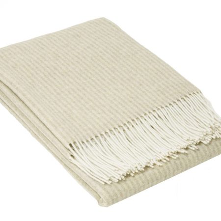 Pătură Andora din lână MERINO și CAȘMIR 140x200cm - Beige - Pături MERINO