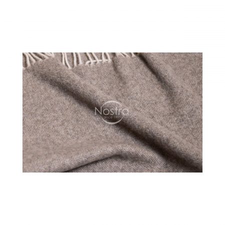 patura lână merino andora light brown Pătură Andora din lână MERINO și CAȘMIR 140x200cm - Light brown - Imagine 3