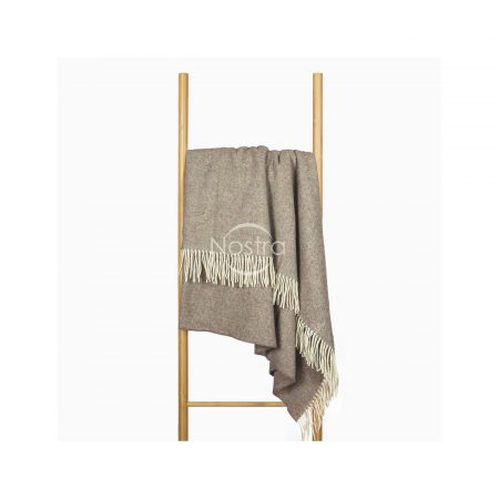 patura lână merino andora light brown Pătură Andora din lână MERINO și CAȘMIR 140x200cm - Light brown - Imagine 2