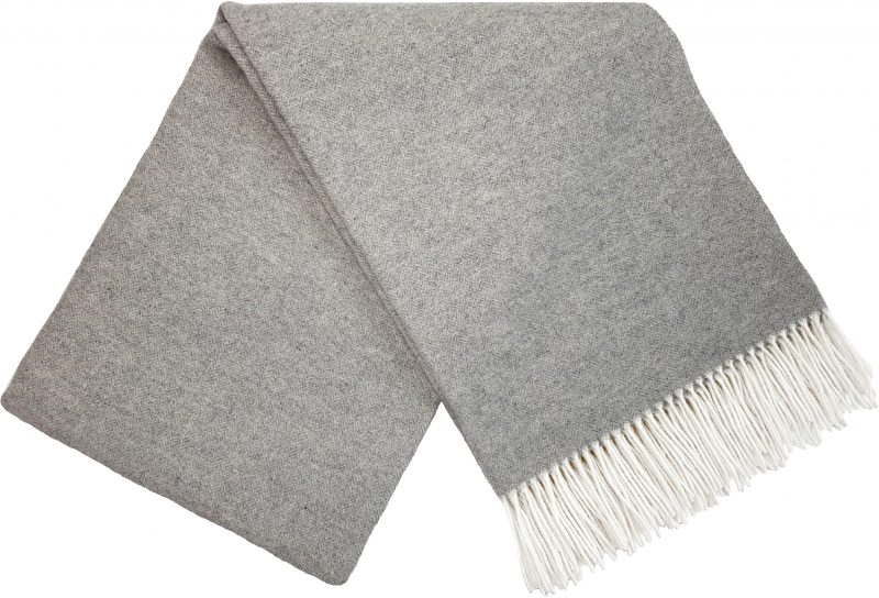 patura lână merino si casmir faro gri deschis Pătură 90% lână merino și 10% cașmir - Faro Lux Light Gray - Pături MERINO