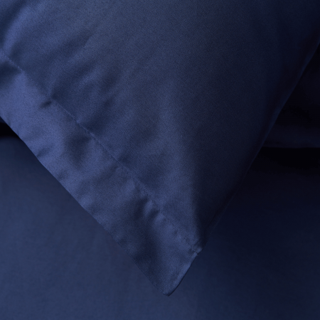 Lenjerie de pat Satin Navy 100% bumbac, densitate 300TC - Premium - Imagine 2