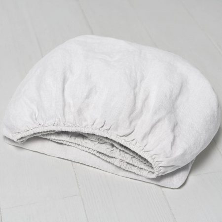 Lenjerie de pat din IN Luxurious French Linen - Alb 185gsm - Imagine 3