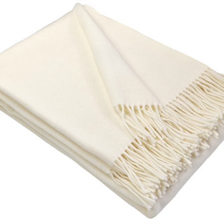 Pătură 90% lână merino și 10% cașmir - Faro Lux Carouri cu Roz - Pături MERINO