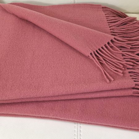 Pătură 100% lână MERINO 300gr - Lugano Mauve - Imagine 2